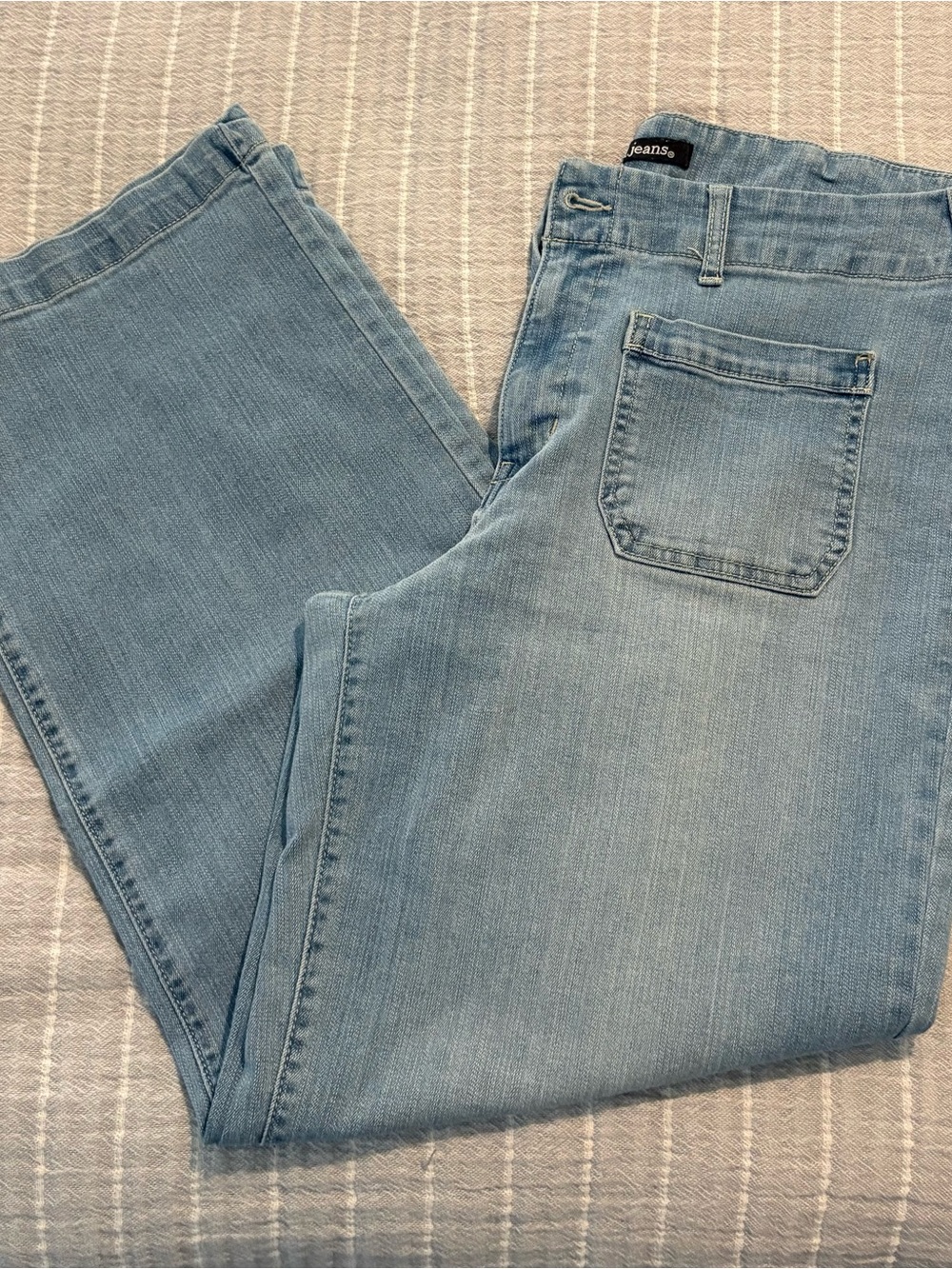 d. jeans Light Blue Wide Leg Flare Jeans
